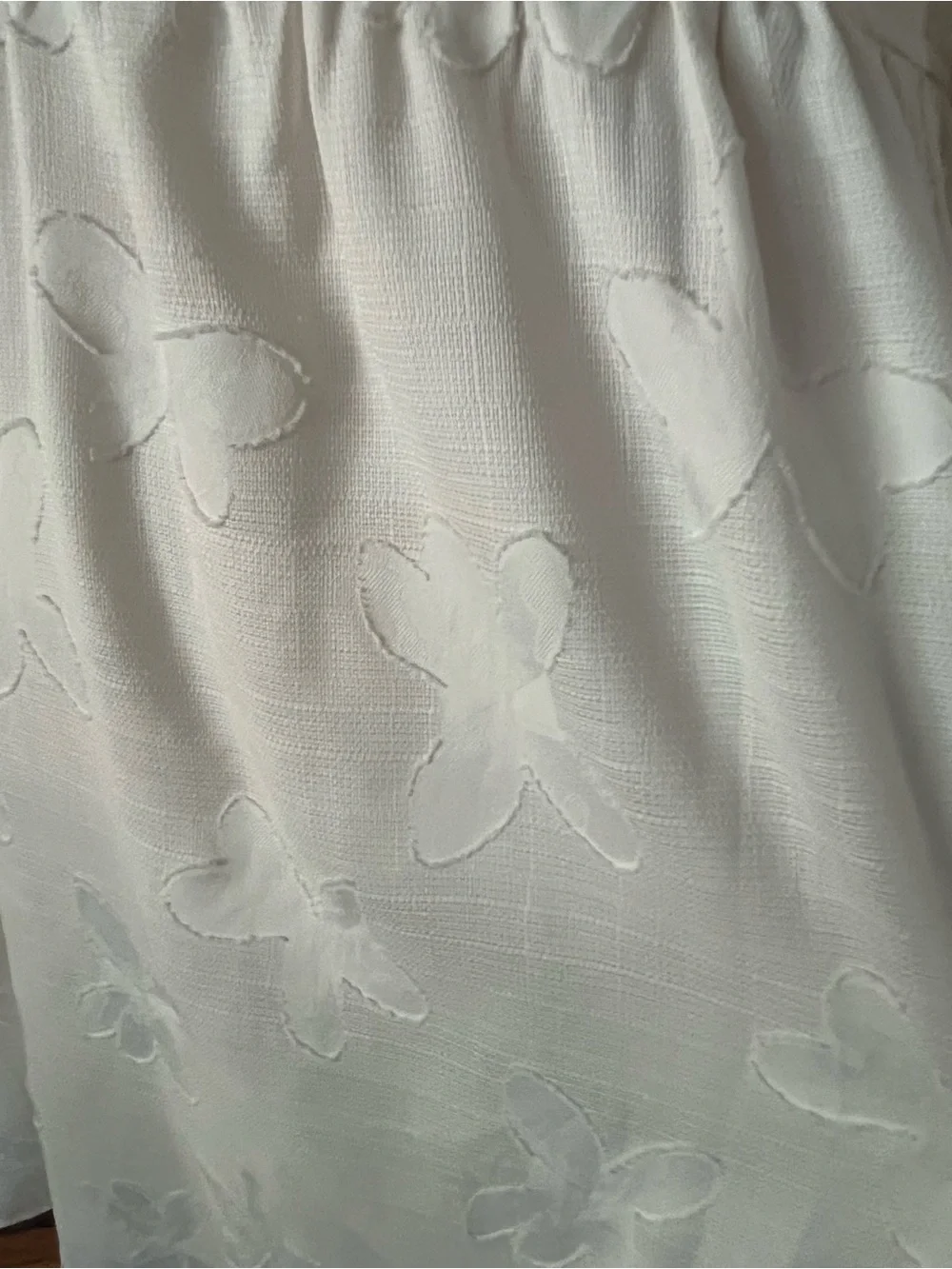 Polagram Ivory Floral Appliqué Empire-Waist Dress | Size 3XL